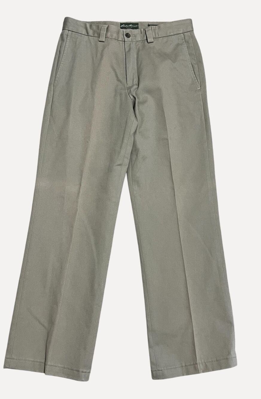 Eddie Bauer Pants Mens 31x29 90s Classic Fit Wrinkle Resistant Dark Tan Twill